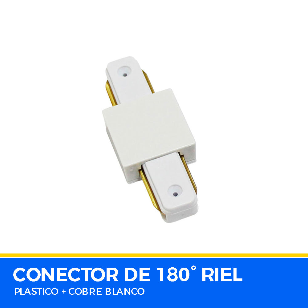 Conector De 180° Riel Blanco