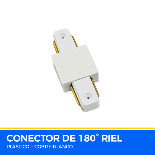 Conector De 180° Riel Blanco